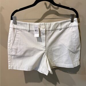 LOFT Women's 4” White Shorts